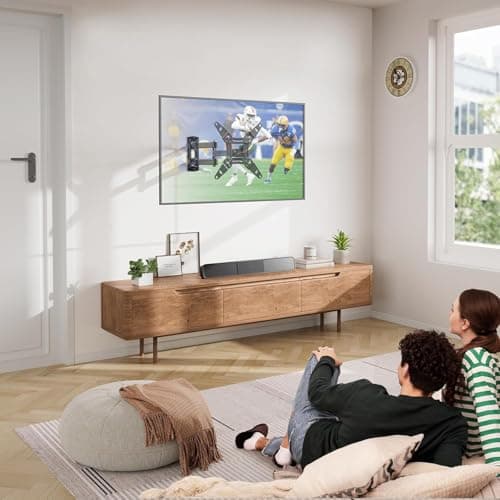 Pipishell Full Motion TV Wall Mount for Echo Show 21/15 and 13-43 Inch Flat Curved Screen TVs & Monitors, Max VESA 200x200mm up to 44lbs, TV Mount Wall Bracket with Rotation Swivel Tilt Extension — view 5