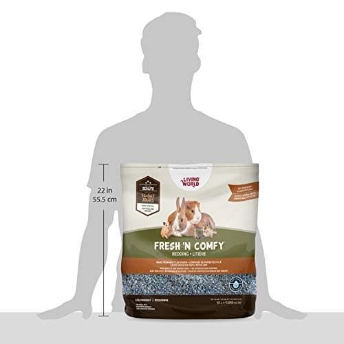 Living World Fresh 'N Comfy Bedding for Small Pets, 50L, Blue, Made from Recycled Newspaper, 99% Dust-Free — view 3
