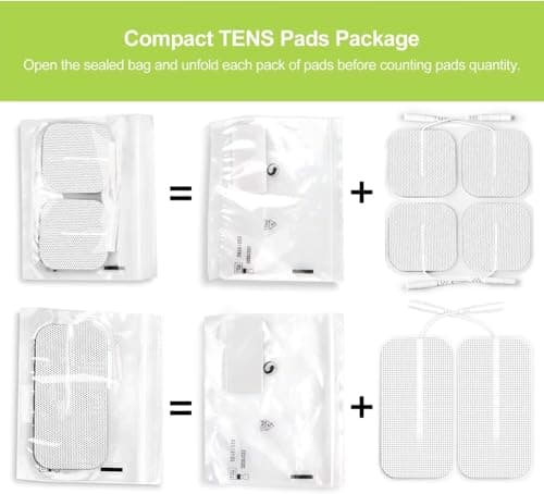 AUVON Dual Channel TENS Unit Muscle Stimulator Machine with 20 Modes, 2" and 2"x4" TENS Unit Electrode Pads — view 6