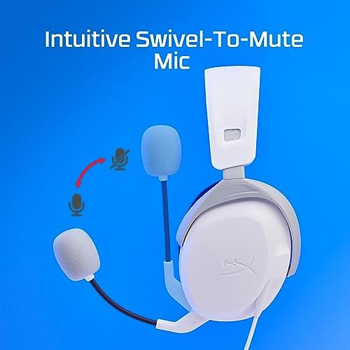 HyperX Cloud Stinger 2 – Gaming Headset for PlayStation, Signature Comfort, Adjustable Headband, Wired, White — view 5