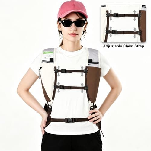 15L Hiking Backpack,Small Hiking backpack for Women(Off-white) — view 5