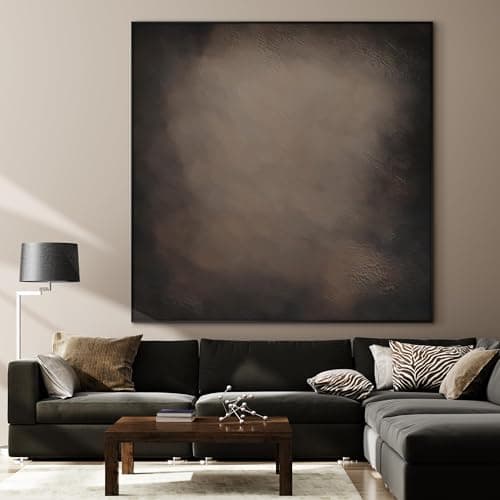 46"x46" XL Framed Wall Art Dark Rustic Grunge Abstract Industrial (Frame Assembly Required) — view 2