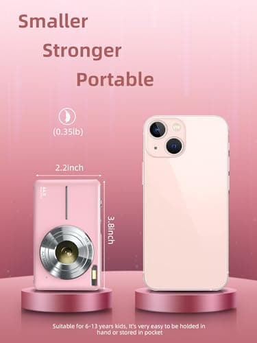 Digital Camera, FHD 1080P Digital Point and Shoot Camera with 16X Zoom Anti Shake, 32GB Card, Compact Small Camera for Boys Girls Kids — view 2