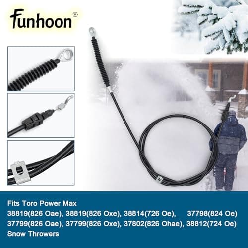 Funhoon 138-3672 Deflector Control Cable for Toro 726 OE, 824 OE, 826 OAE, 826 OXE, 826 OHAE Snow Blowers — view 4