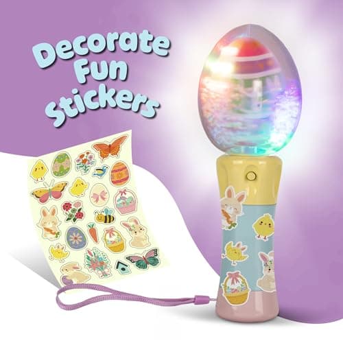 Magic Ball Wand for Kids 7.5" - Custom Egg-Shaped Top Light Up Magic Ball Toy Wand with Batteries Included - Flashing LED Spring Summer Toy Wands for Boys & Girls, Fun Gift or Birthday Party Favor — view 4