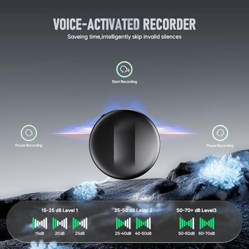 136GB(9800Hours) Magnetic Voice Activated Recorder, Digital Voice Recorder with DSP 5.0 AI-Intelligent Noise Cancellation, HD Audio Recording Device for Lectures Meetings Interviews Classes — view 4