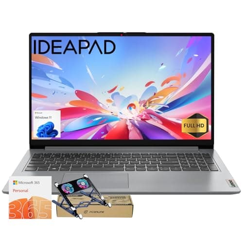 Lenovo IdeaPad 15.6" FHD Business Laptop • Microsoft Office 365 • Intel 4-core CPU • 128GB SSD • WiFi 6 • Copilot AI • HDMI • Windows 11 w/Cooler