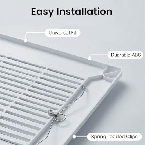 Sandbilder Bathroom Vent Fan Cover, Ceiling Fan Cover, Bathroom Exhaust Cover, Exhaust Fan Cover, Bath Fan Grill Replacement (9.6 x 9.6 Inches) — view 4