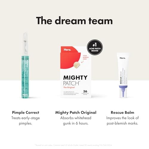 Mighty Patch Hero Cosmetics Original Nighttime Acne Pimple Patches, 36 Ct — view 6