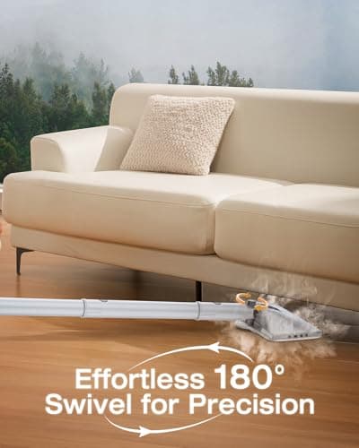 10-in-1 Steam Mop with Detachable Handheld Steamer,350ml Tank, 10s Heat-Up, 248°F Steam Cleaner, 2-Level Control and Swivel Head for Floor,Carpet,Tiles, BBQ grill,Car Accessories Clean White — view 3