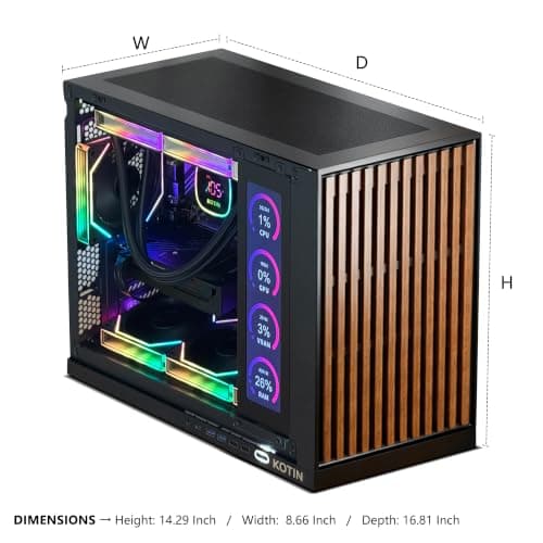 KOTIN Prebuilt Gaming PC, Ryzen 7 9700X, 16GB DDR5, RTX 5060 8GB, 1TB SSD — view 6