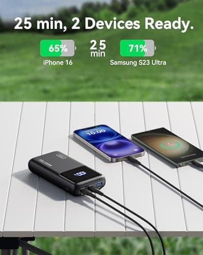 INIU Laptop Power Bank, 100W 25000mAh Portable Laptop Charger, Fast Charging USB C in&Out External Battery Pack, Travel Powerbank for Laptop MacBook iPad Steam Deck iPhone 17 16 Samsung S25 etc — view 2