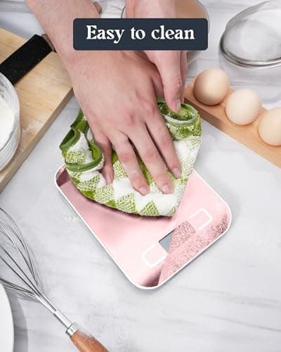 Tcsxady Food Scale, 11lb Digital Kitchen Scale with 6 Units LCD Display and Tare Function,Compact Design for Baking,Healthy Cooking,Meal Prep, 304 Stainless Steel — view 5