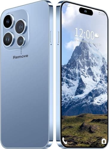 AOZVEIZ 15 PMAX Unlocked Phone,Smartphone Battery 6800mAh 6.8" HD Screen The Phone,Android 14.0 16+512GB with 128GB Memory Card Cell Phone, 5G/Face ID/Fingerprint Lock/GPS，Blue