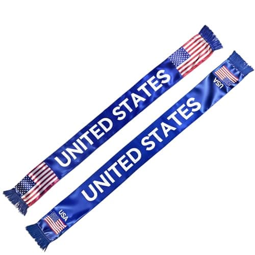 Myswunder USA Soccer Fan Scarf - Double-Sided Team USA Supporter Scarf for 2026 International Soccer Matches & Game Day