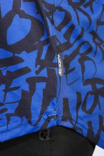 Jed North Men's Graphic Bodybuilding Tank Tops Gym Stringers Racerback,NavyGraffiti,XXX-Large — view 4