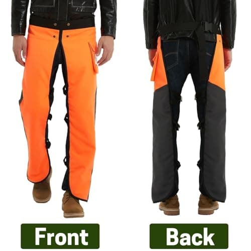 ZELARMAN Chainsaw Chaps Apron 8-Layer Wrap for Men/Women Loggers Forest Workers Protective Chain Saw Pants Adjustable — view 2
