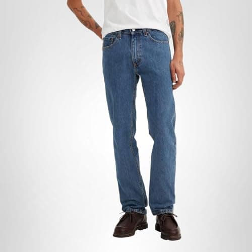 Levi's Men's 505 Regular Fit Jeans (Also Available in Big & Tall), Medium Stonewash, 34W x 30L — view 12