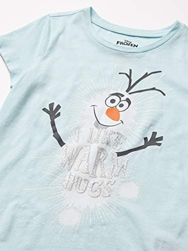 Spotted Zebra Girls' Kids Disney Star Wars Marvel Princess Short-Sleeve T-Shirts, 4-Pack Frozen Elsa & Olaf, Small — view 3