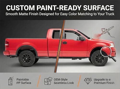 TRUXEN Fender Flares for Dodge Ram 2500/3500 2010-2018 Accessories Factory Style OEM UV Treated Paintable Matte Black Polypropylene Wheel Arch Extension with Extra Protection (Fleetside Models ONLY) — view 6
