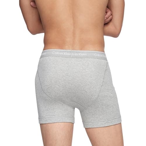 Calvin Klein Men's Cotton Classics 3-pack Boxer Brief, 3 Grey Heather, Large — view 2