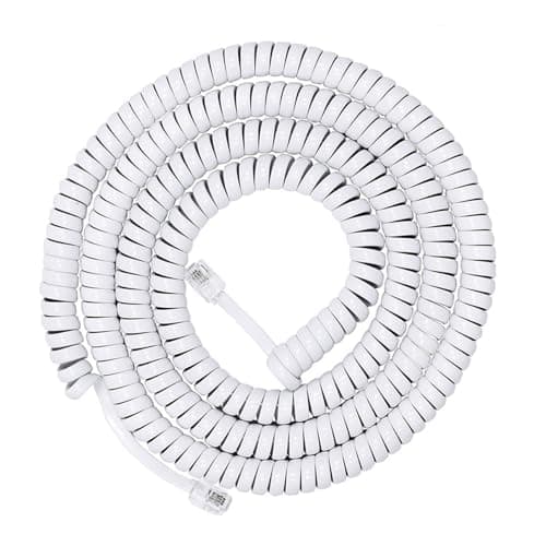RJ9 RJ11 4P4C Telephone Handset Cord Coiled Fix Landline Phone Wire for Clear Calls and Durability 200cm 300cm Spring Phone Cord — view 4
