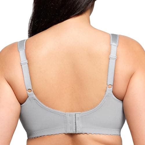 Glamorise Women's Plus Size Magic Lift Full-Figure Support Bra #1000, Soft Grey, 40DD