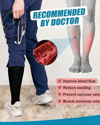 CTHH 4 Pairs Graduated Copper Compression Socks for Women & Men Circulation 15-20 mmHg - Best Support for Nurses, Running — view 4