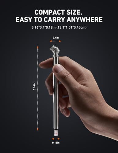 AstroAI Pencil Tire Pressure Gauge 2 Pack 10-75PSI, Calibrated to ANSI B40.1 Grade B (2%), Stainless Steel Body, Car Accessories with 3 Measurements for Cars, Bikes, Vehicles — view 3