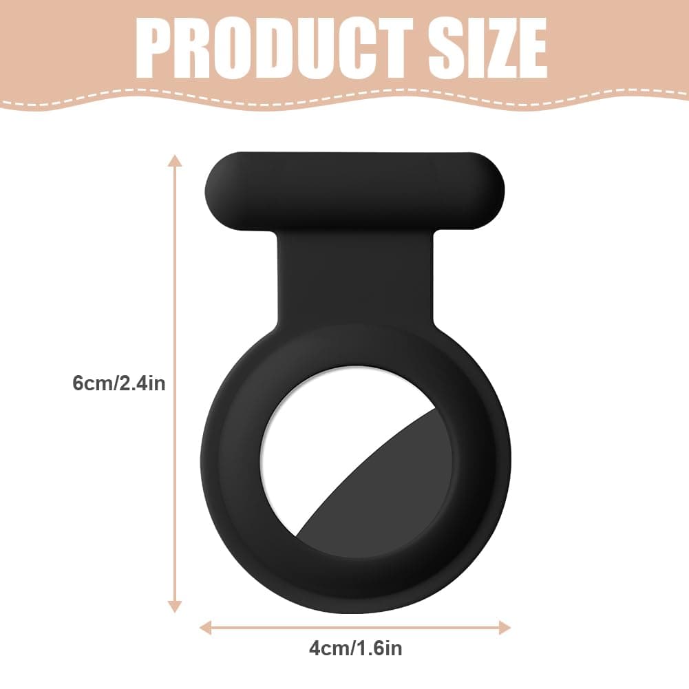AXFEE AirTag Case, Hidden AirTag Holder with Pin, Silicone GPS Tracker Case for Kids, Elderly, Pets, Clothes, Backpacks — view 2