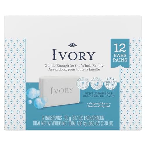 Ivory Bar Soap Original Scent, 1.08 Kg Total (12 Count of 90 g Each) — view 13