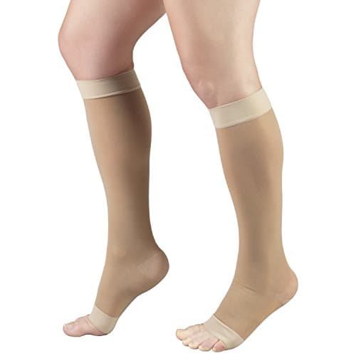 Truform 1772, Women's Compression Stockings,Sheer, Knee High, Open Toe, 15-20 mmHg, Medium, Nude - 0.25 pound (1772ND-M) — view 7