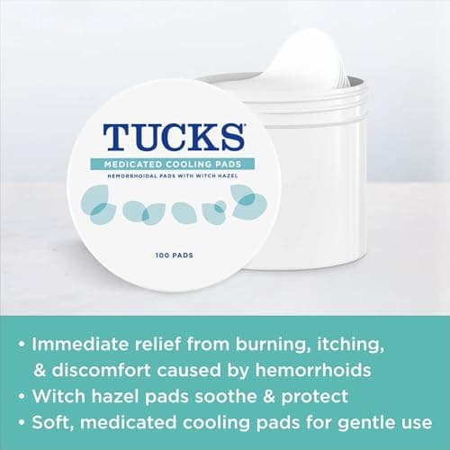 TUCKS Medicated Cooling Pads, 100 Count – Hemorrhoid Pads with Witch Hazel, Cleanses Sensitive Areas, Protects from Irritation, Hemorrhoid Treatment, Medicated Pads Used by Hospitals — view 6