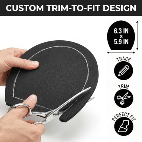 Horse Hoof Balance Pads Trim to Fit Boot Inserts Shock Absorbing Cushion for Asphalt & Rocky Terrain Supportive Pads for Sensitive Hooves & Barefoot Transition 12mm Thick Black 1 Pair — view 5