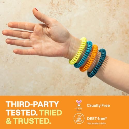 Cliganic 10 Pack Mosquito Repellent Bracelets for Adults & Kids - Natural DEET-Free Bands, Individually Wrapped — view 7