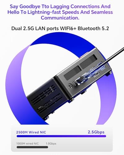 AOOSTAR GEM12 MAX Mini PC Ryzen 7 8745HS (8C/16T up to 5.1GHz), Support OpenClaw 24GB DDR5 1TB PCIe4.0, Radeon 780M Graphics Gaming Computers, with OCuLink Dual USB4, HDMI/Dual 2.5G LAN/ BT5.2/WIFl6 — view 4
