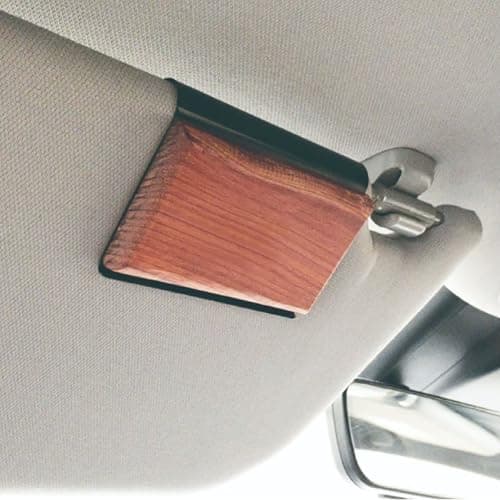 Car Air Freshener Car Odor Eliminator Wooden Sunshade Board Clip Wood Air Freshener for Odor Removal and Fragrance (Amber) — view 4
