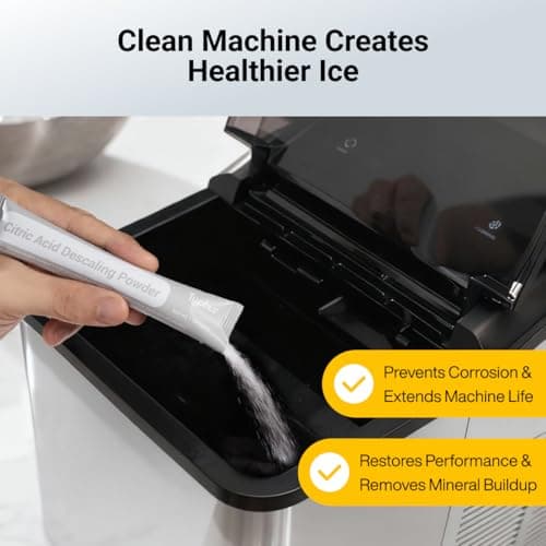 Typhur Ice Maker Cleaner and Descaler, 12 Packs Pure Citric Acid Powder, Universal Descaling Solution Nickel Safe for Countertop Ice Machines, Also Compatible with Coffee Makers and Kettles — view 3