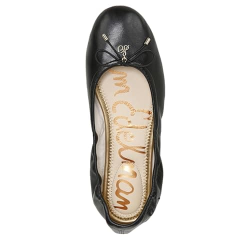 Sam Edelman Women's Felicia Ballet Flat, Black Leather, 7 Medium US — view 5