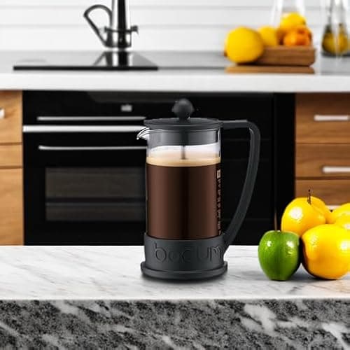 Bodum 12oz Brazil French Press Coffee Maker, High-Heat Borosilicate Glass, Black - Made in Portugal — view 7