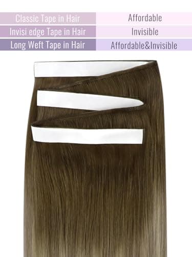 Fshine Tape Weft Hair Extensions 16 Inch 90g Chestnut Blonde — view 5