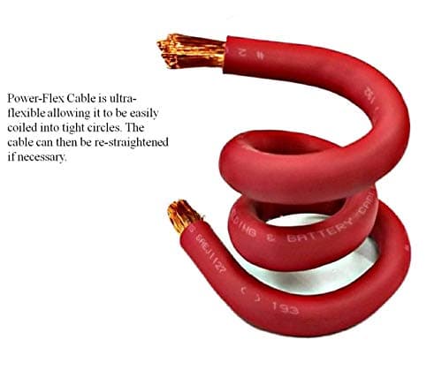 WNI 6 Gauge 10 Feet Red 6 AWG Ultra Flexible Welding Battery Copper Cable Wire - Made in The USA - Car, Inverter, RV, Solar — view 2