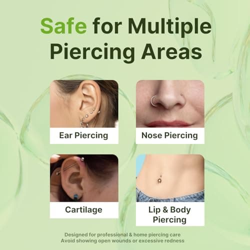 Tobcharm Piercing Bump Solution – Nose & Ear Piercing Bump Treatment for Irritation Bumps & Keloid Bumps, Piercing Aftercare Cleaner, Gentle Daily Piercing Care– 15ml — view 2