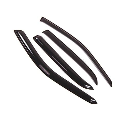 Tuningpros Window Visor Compatible with 1998-2011 Ford Crown Victoria, DGWV2-098 Outside Mount Deflector Rain Guard Dark Smoke, 4 Pcs Set