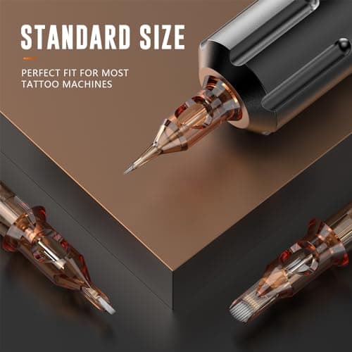 RHEIN Tattoo Cartridge Needles 20pcs 7RL #12 Standard 7 Round Liner Needle Diameter 0.35mm, 7mm X-Taper for Tattoo Artists & Beginners EN02-20-1207RL — view 4
