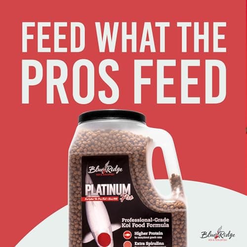 Blue Ridge Koi Fish Food 4.5lb - Koi Food 3/16” Platinum Pro Formula Goldfish Food, Premium Fish Food for Ponds, Ponds Fish Food, Floating Pond Pellet — view 2
