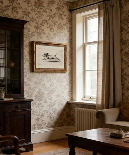 Vintage Gold Framed Wall Art Antique Terrier Sketch Wall Art Running Dog Wall Decor Picture Classic Minimalist Line Dog Poster Print for Living Room Bedroom 9x11in — view 6