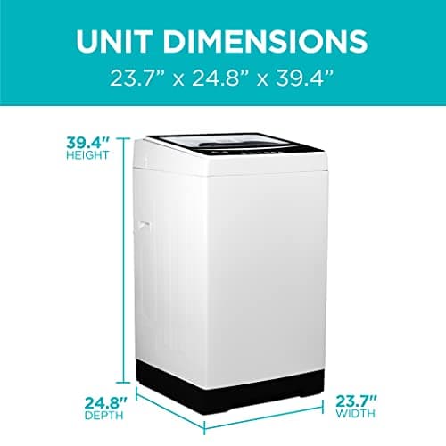 BLACK+DECKER 3.0 Cu. Ft. Portable Washer, 26.5 lb. Capacity Washing Machine, 6 Cycles, Quick Connect Sink Adapter and Drain Hose Included, Transparent Lid & LED Display, BPW30MW, White — view 4