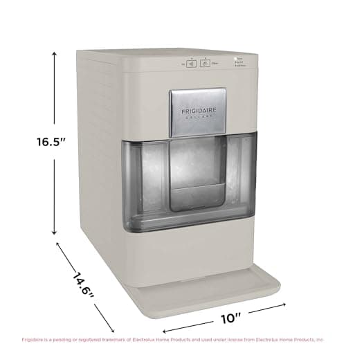 Frigidaire Nugget Ice Maker, Countertop Ice Machine with Transparent Window, Sonic Ice Maker with 44 lbs. Capacity, Auto Self Cleaning Ice Maker Machine, 2.0 Gen, Cream - 16.75D x 11.75W x 20.25H — view 4