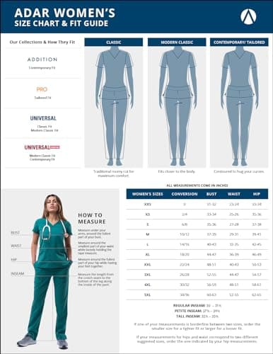 Adar Pro Movement Booster Scrub Set For Women - Sweetheart V-Neck Top & Yoga Jogger Pants - P9400 - Caribbean Blue - L — view 5